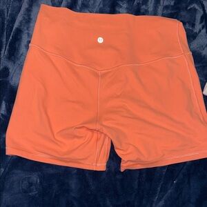 lululemon athletica Vibrant Orange Bike Shorts